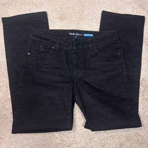 Style & Co Black Denim Straight Leg Jeans Size 8P